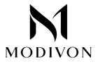 A black stylized letter M above the word MODIVON, centered on a plain white background.